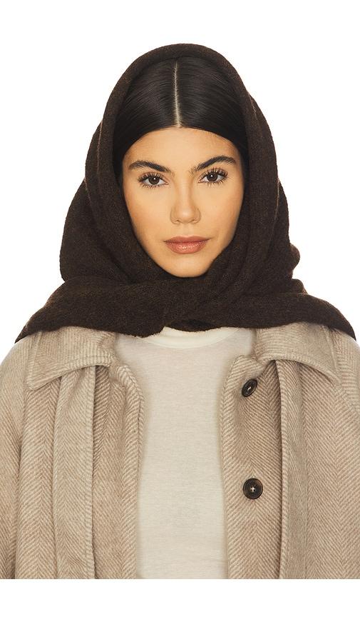 petit moments courchevel triangle scarf in brown in brown.