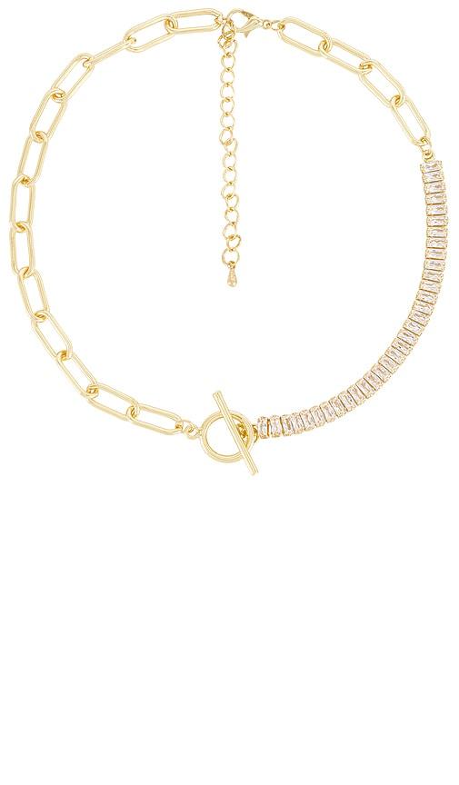 petit moments demie necklace in metallic gold.