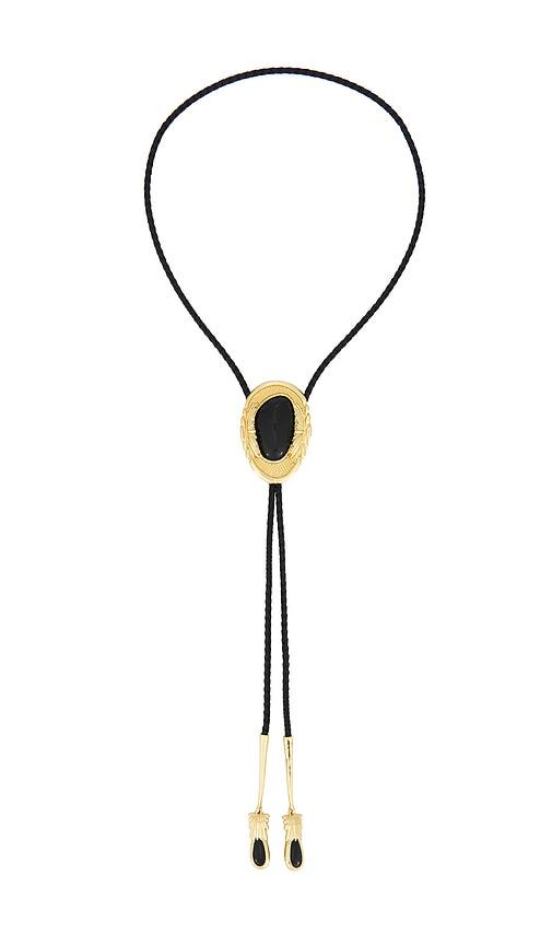 petit moments dolly bolo tie necklace in black.