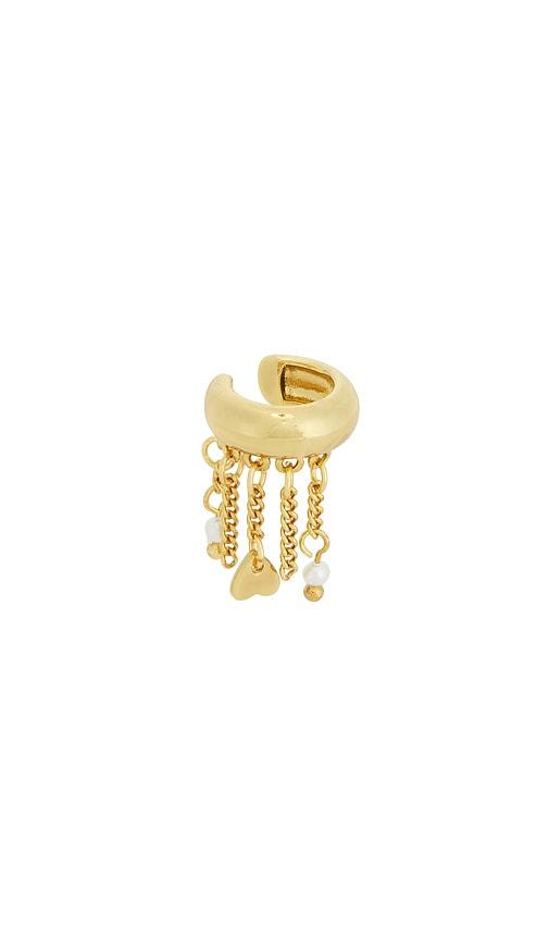 petit moments dune ear cuff in metallic gold.