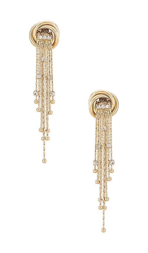petit moments echo earrings in metallic gold.
