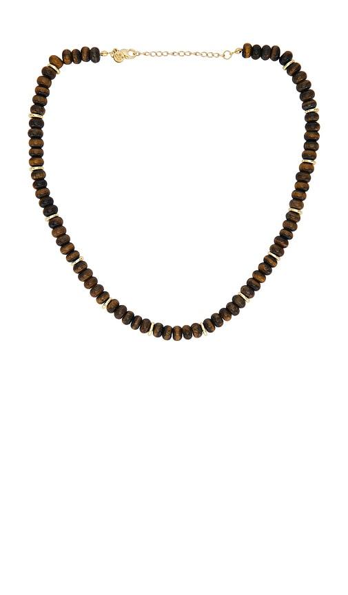 petit moments elfie necklace in brown.