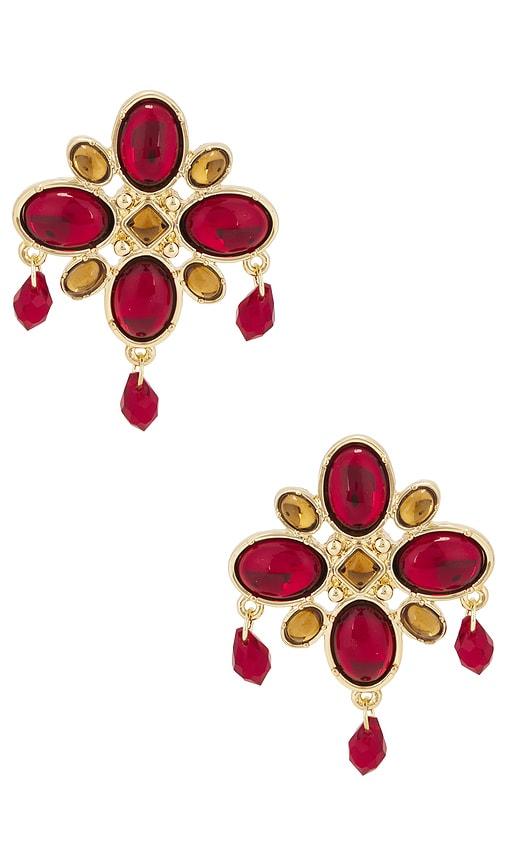petit moments ember earrings in red.