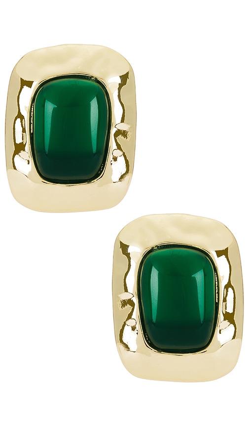 petit moments giovana stud earrings in green.