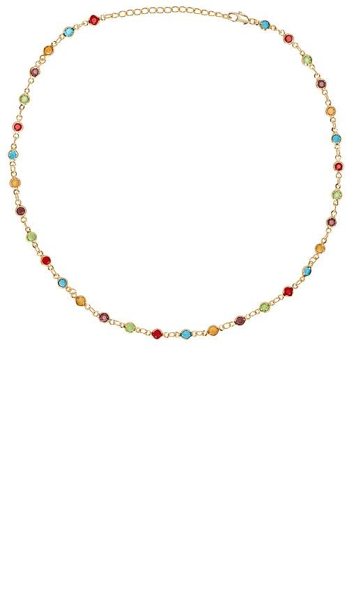 petit moments goldie necklace in metallic gold.