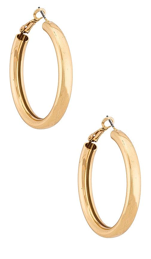 petit moments gretchen hoops in metallic gold.