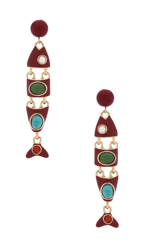 petit moments gwenna earrings in red.