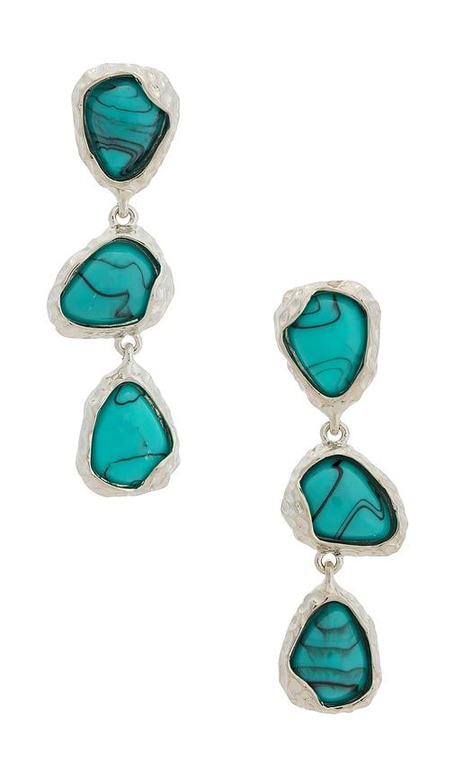 petit moments heights earrings in teal.