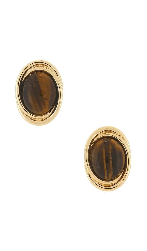 petit moments heirloom earrings in brown.