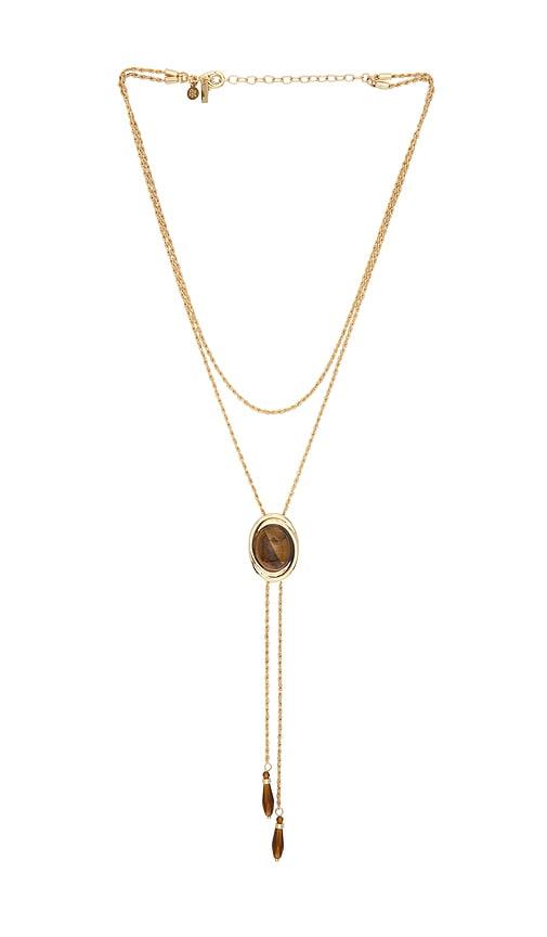 petit moments heirloom necklace in brown.