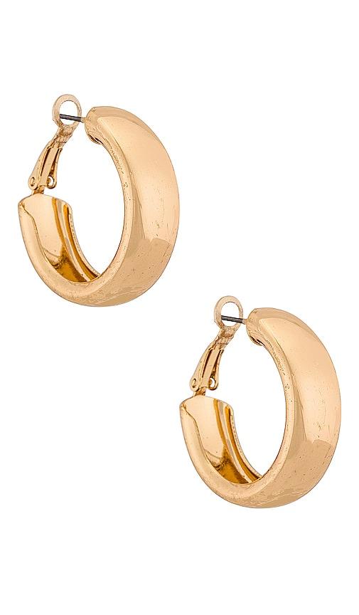 petit moments kady hoops in metallic gold.