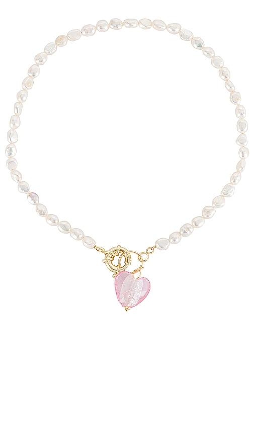 petit moments lisa necklace in pink.
