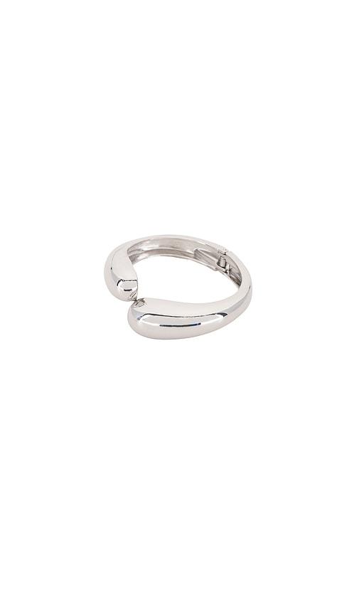 petit moments livorno cuff in metallic silver.