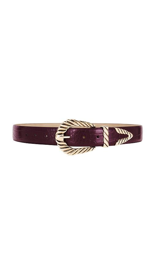 petit moments modern rodeo belt in burgundy. - size m-l (also in xs-s)
