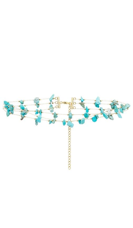 petit moments murtal necklace in teal.