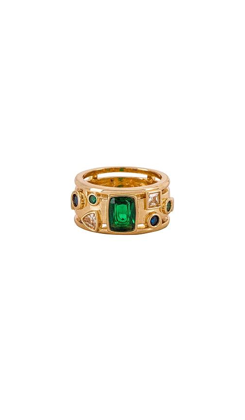 petit moments nicole ring in green. - size 6 (also in 7, 8)