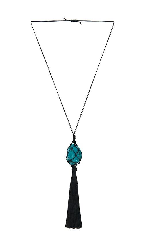 petit moments noore necklace in black,teal.