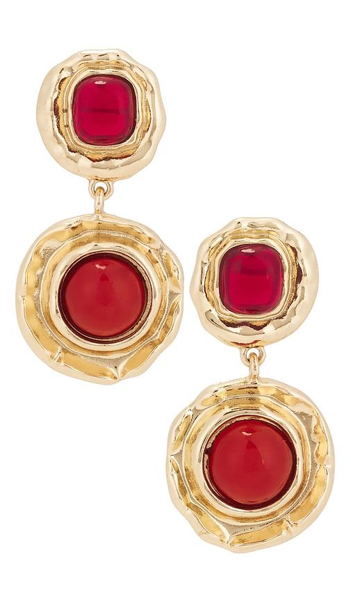 petit moments pica earrings in red.