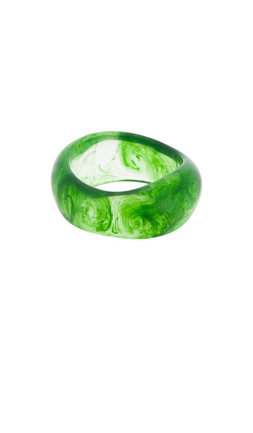 petit moments resin cuff in green.