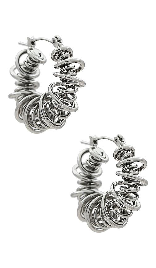 petit moments riele earrings in metallic silver.