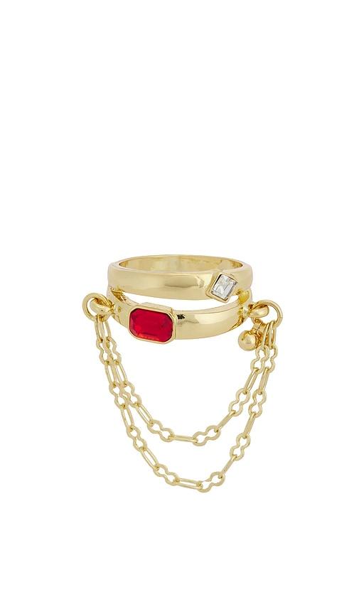 petit moments ritual ring in red. - size 6 (also in 8)