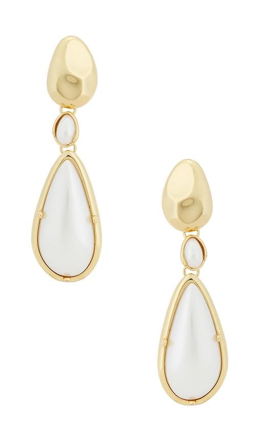 petit moments saffron earrings in white.