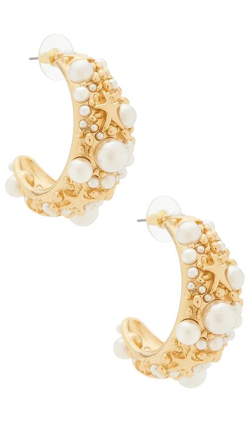 petit moments seabreeze earrings in metallic gold.