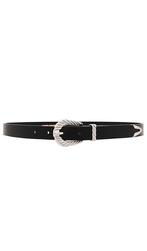 petit moments slim modern rodeo belt in black. - size m/l (also in xs/s)