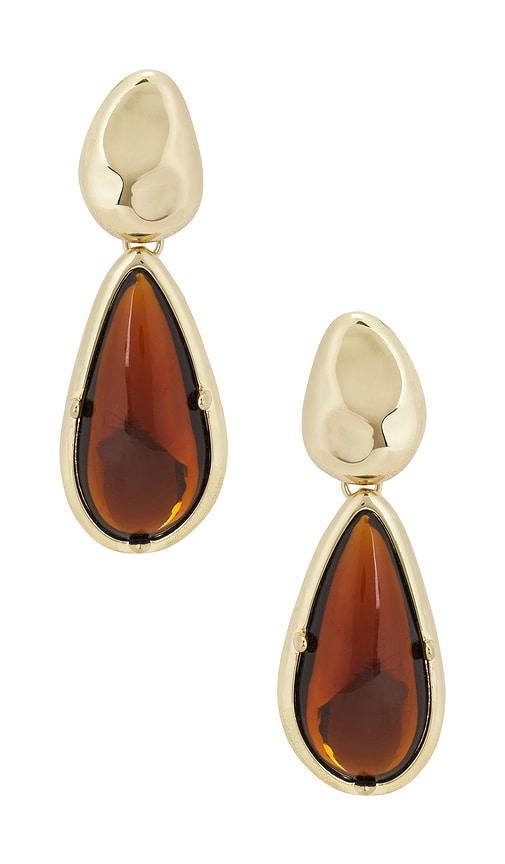 petit moments solstice earrings in cognac.