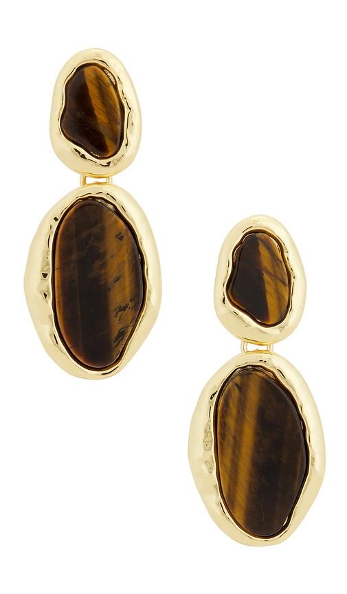 petit moments spellbound earrings in brown.