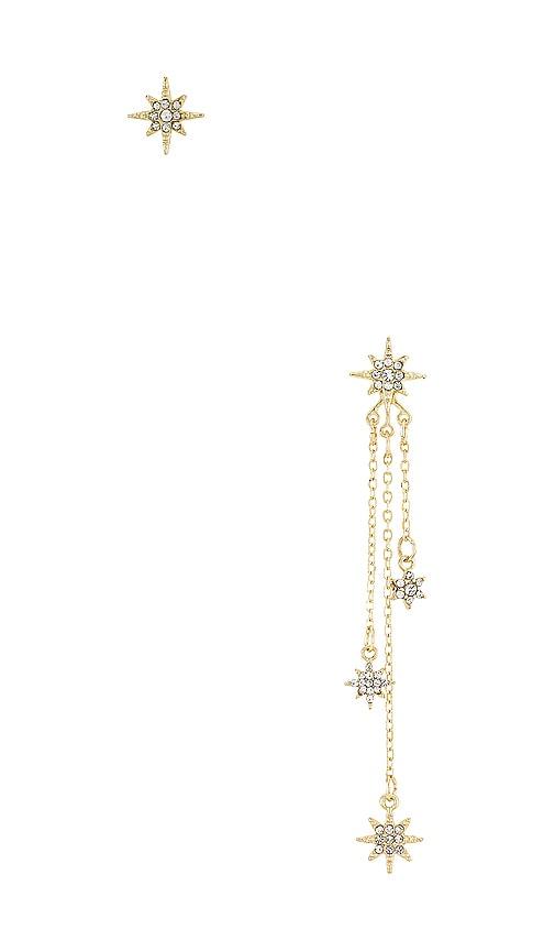 petit moments starstruck earrings in metallic gold.
