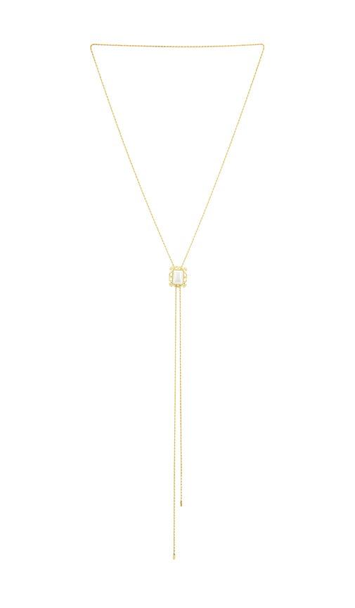 petit moments viva bolo necklace in metallic gold.