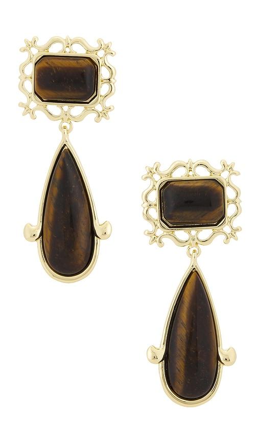 petit moments viva earrings in brown.