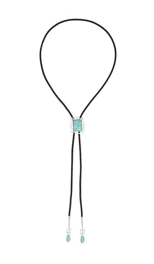 petit moments whimsky bolo necklace in teal.
