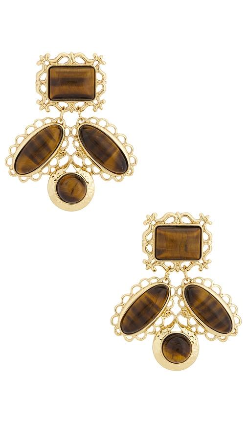 petit moments wisteria earrings in brown.