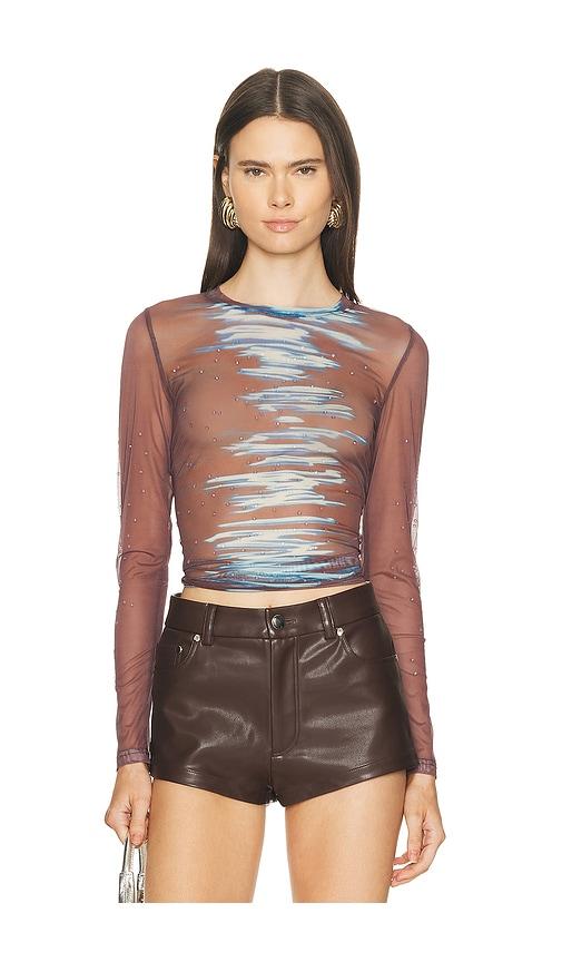 ph5 betta mesh top in brown. - size l (also in m, s)