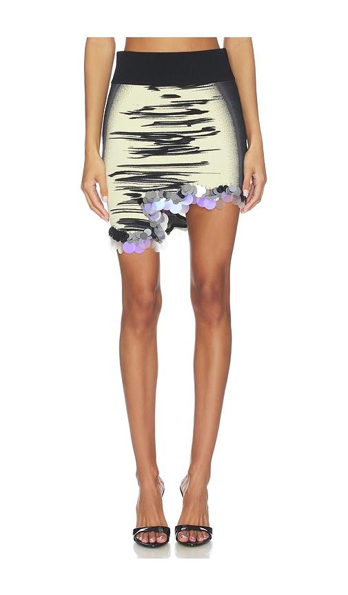 ph5 casey wavy mini skirt in lemon. - size l (also in xs, s, xl)