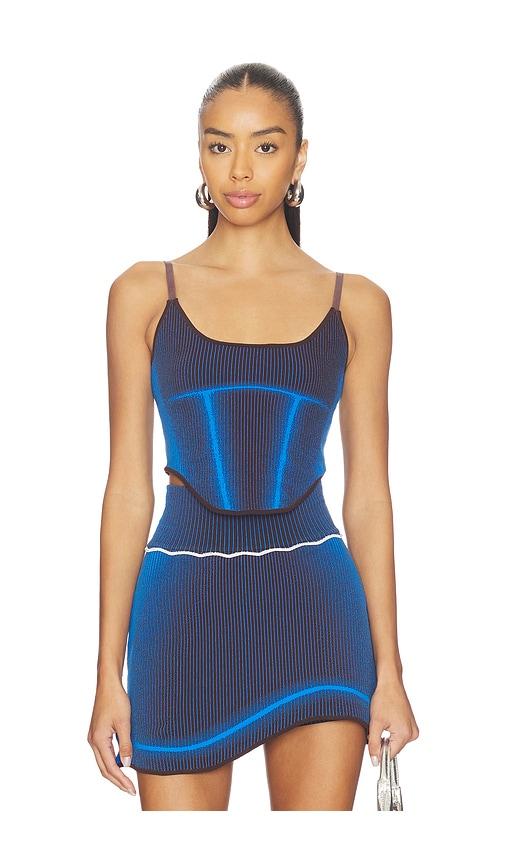 ph5 gen 11 active tank top in blue,black. - size l (also in xs, s, m, xl)