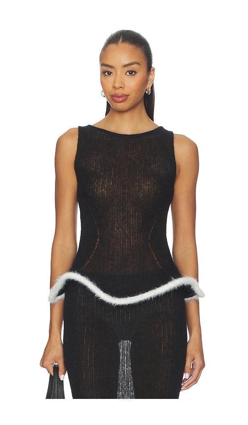 ph5 hadden alpaca tank top in black. - size l (also in m, s, xs)
