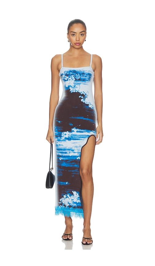 ph5 iris maxi tank dress in blue. - size l (also in m, s, xl, xs)