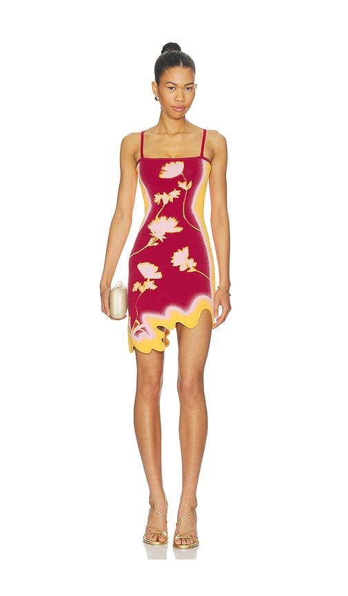 ph5 lyndon wavy mini dress in burgundy,orange. - size m (also in xl)