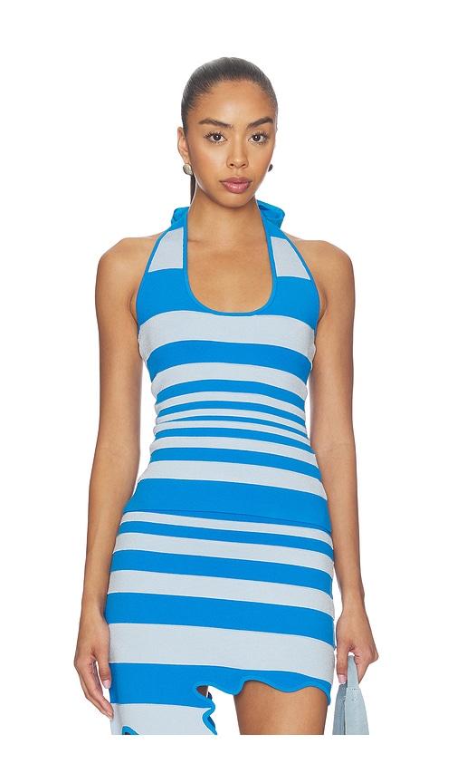ph5 naomi bandage halter top in blue. - size l (also in xs, s, m, xl)