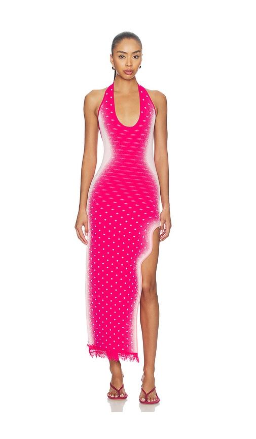 ph5 noah halter neck long dress in pink. - size m (also in xs, s)