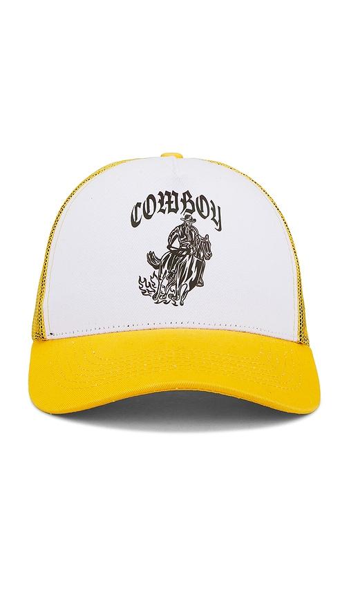 philcos cowboy hat in yellow.