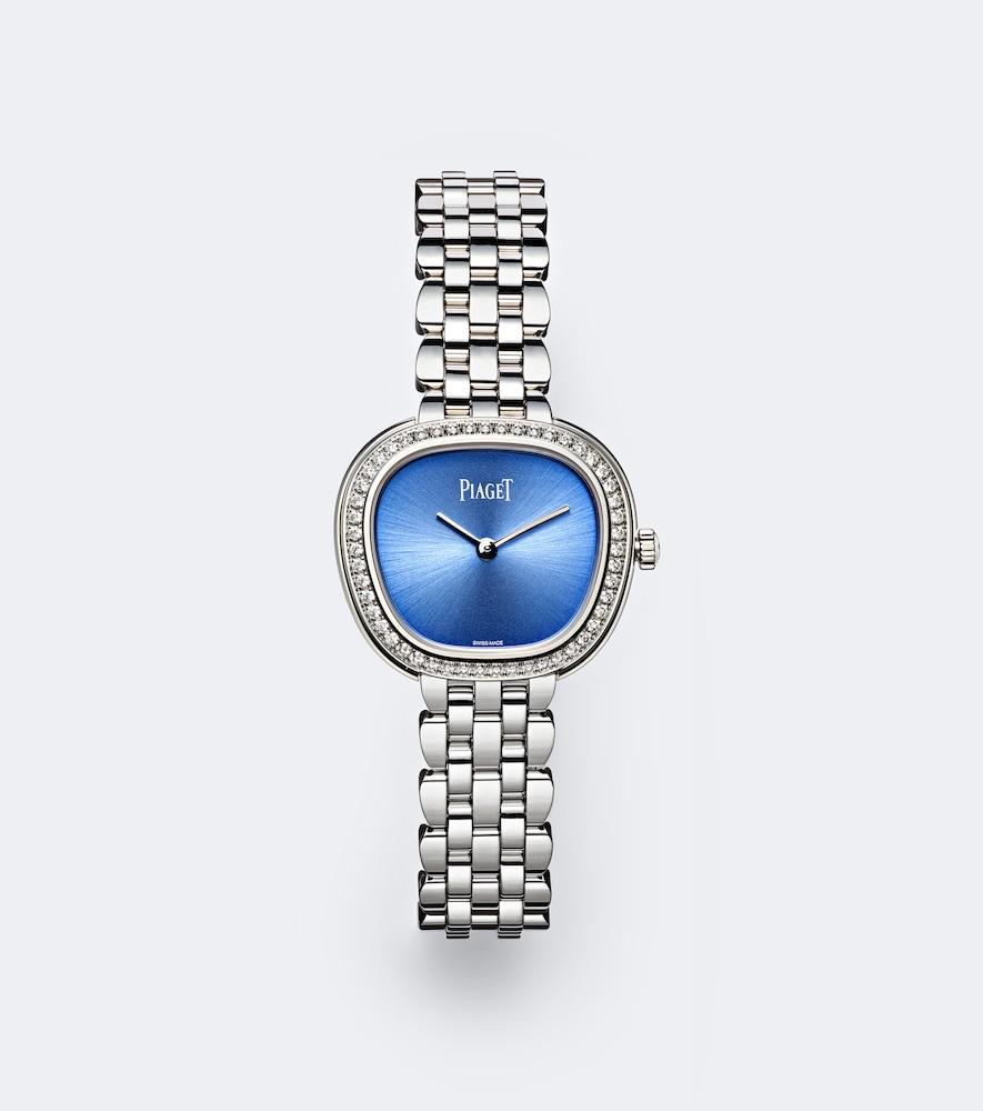 piaget sixtie embellished stainless steel watch