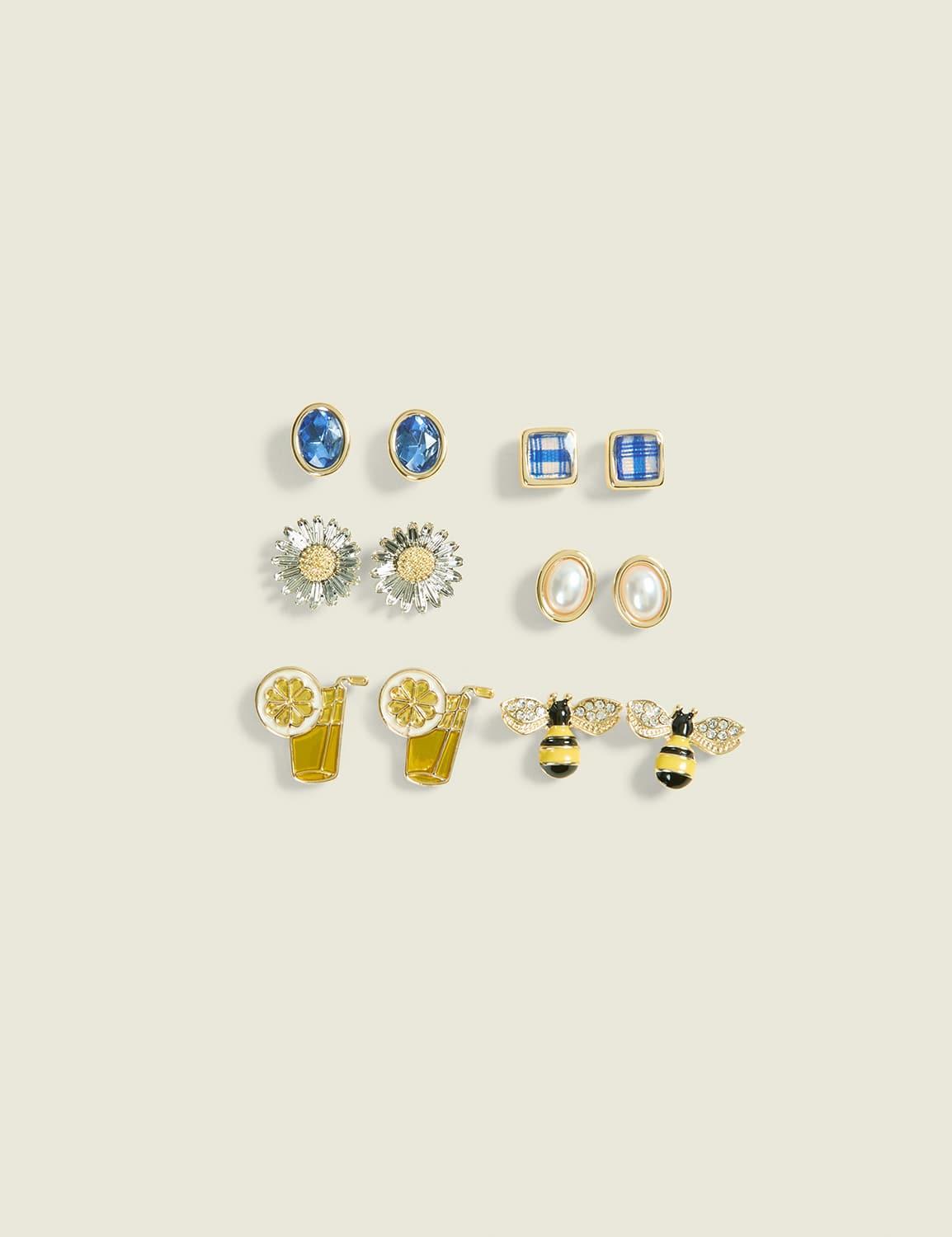 picnic earrings 6-pack