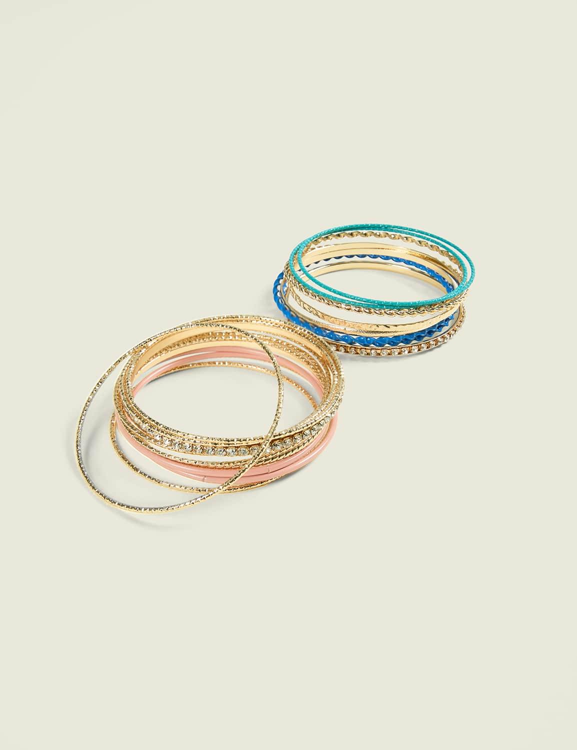 pink & blue bangle set