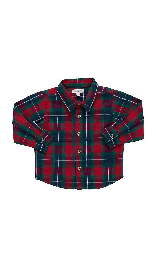 pink chicken boys jack shirt in red. - size 3 (also in 4)