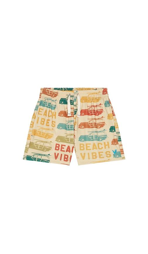 pink chicken boys swim trunk in tan. - size 4 (also in 5)