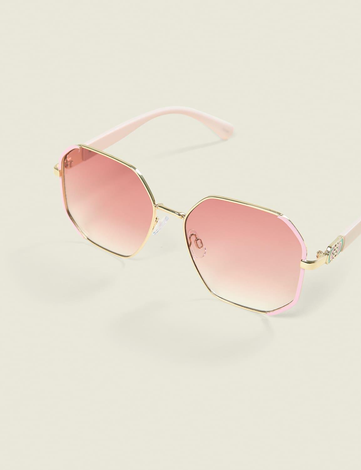 pink metal frame sunglasses